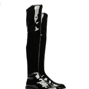 NWT Schutz OTK Black Patent Boot Size 11 (11.5-12)